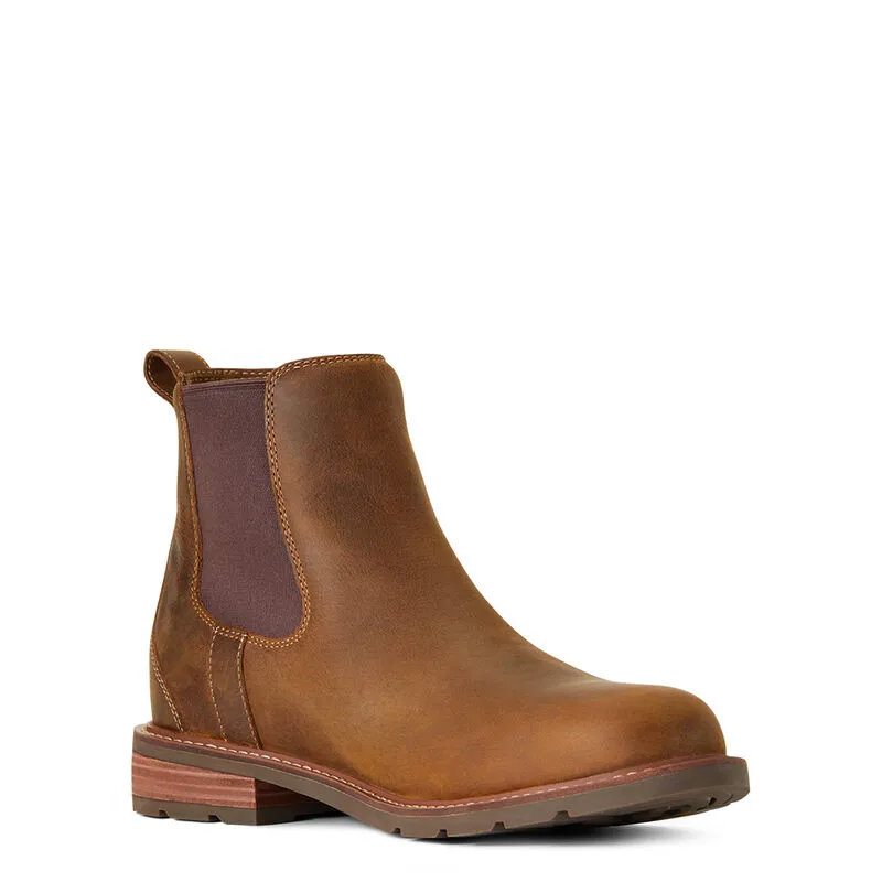 Ariat Ladies Wexford Waterproof Chelsea Boot in Weathered Brown-5